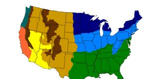 Климатическая карта США