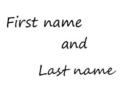 Что такое first name и last name? first name и last name